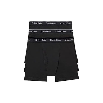 Calvin Klein Men's Cotton Classics 3-Pack Boxer Brief, 3 Black, M