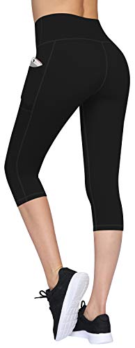 Fengbay 2 Pack High Waist Yoga Pants, Pocket Yoga Pants Capris Tummy Control Workout Running 4 Way Stretch Yoga Leggings