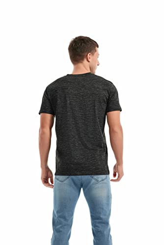 KLIEGOU Men's V Neck T Shirts - Casual Stylish Fitted Tees for Men 1 Black L