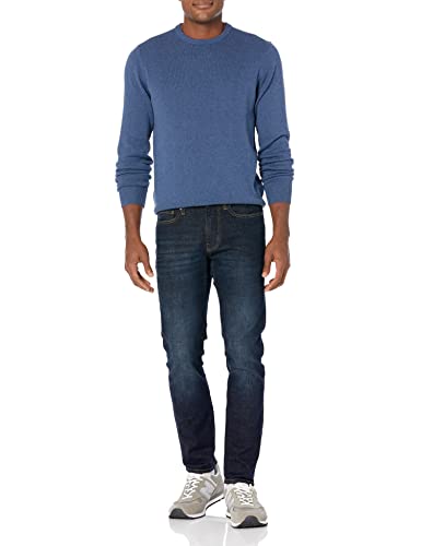 Amazon Essentials Men's Crewneck Sweater (Available in Big & Tall), Blue Heather, Large