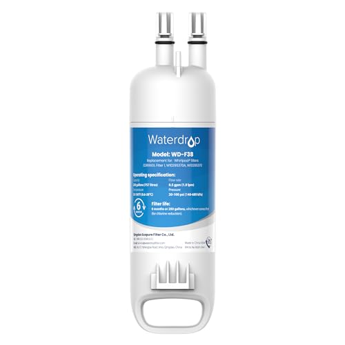Waterdrop WD-F38 Replacement for W10295370A, Everydrop® Filter 1, EDR1RXD1, EDR1RXD1B, P8RFWB2L, P4RFWB, Kenmore® 46-9081, 46-9930, Refrigerator Water Filter, 1 Filter
