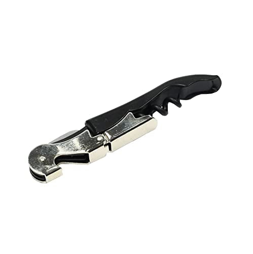 Chef Craft Select Waiters Corkscrew with Foil Cutter and Bottle Opener, 5 inches in Length, Stainless Steel/Black