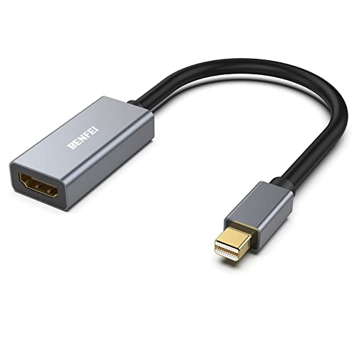 Mini DisplayPort to HDMI Adapter, Benfei Mini DP to HDMI Adapter Compatible with MacBook Air/Pro, Microsoft Surface Pro/Dock, Monitor, Projector and More - Grey