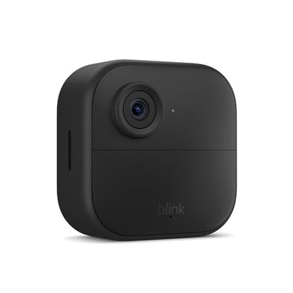All-New Blink Outdoor 4 (4th Gen) — Wire-free smart security camera, two-year battery life, two-way audio, HD live view, enhanced motion detection, Works with Alexa – 1 camera system
