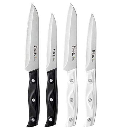 4PCS Paring Knife - 4/4.5 inch Fruit and Vegetable Paring Knives - Ultra Sharp Kitchen Knife - Peeling Knives - German Stainless Steel-ABS Handle