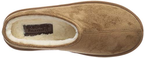 Skechers Men's RENTEN-LEMATO Slipper, Tan, 12 Medium US