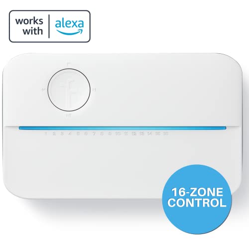 Rachio 16ZULW-C 16 Zone: 3rd Generation Smart Sprinkler Controller with Hyperlocal Weather Intelligence,Grey