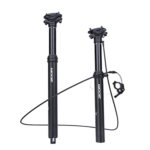 MEROCA Dropper Seatpost Mountain Bike Seatpost Bicycle Wire Control (Black 30.9*375mm External Wiring)