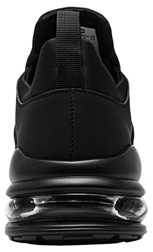 LARNMERN Steel Toe Shoes for Men Waterproof Slip Resistant Work Sneakers Athletic Durable Lightweight Comfortable Water Resistant Indestructible Construction Tennis Air Cushion(10.5 Men, Black)