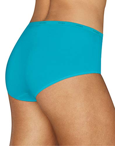 Hanes Women's Signature Cotton Breathe Briefs Underwear Pack, 6-Pack (Colors May Vary)