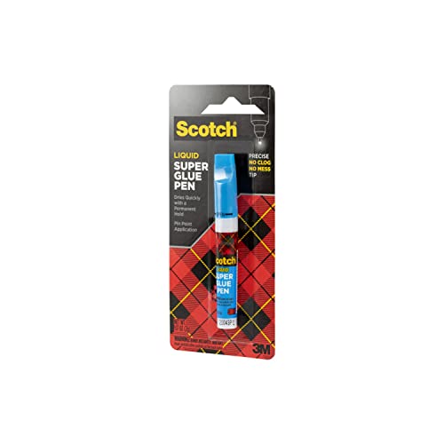 Scotch Super Glue Pen, .07 oz, Fast Drying Liquid Formula (AD126-P)