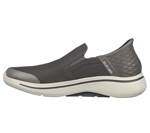 Skechers Men's Gowalk Arch Fit Slip-Ins-Athletic Slip-On Casual Walking Shoes with Air-Cooled Foam Sneaker, Taupe, 10.5