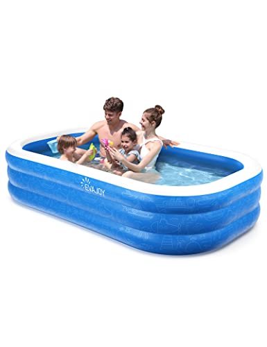 Inflatable Pool, EVAJOY 92''×56''×20'' Inflatable Swimming Pool for Summer Water Party BPA-Free Above Ground Blow Up Kiddie Pool Ball/Sand Pit,Backyard Outdoor Indoor Age 3+