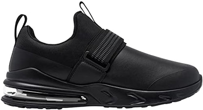 LARNMERN Non Slip Work Shoes for Men Kitchen Chef Slip Resistant Shoe Waterproof Food Service Restaurant Slip on Sneakers Walking and Casual Air Cushion Working Footwear(Black/9)