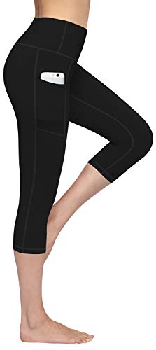 Fengbay 2 Pack High Waist Yoga Pants, Pocket Yoga Pants Capris Tummy Control Workout Running 4 Way Stretch Yoga Leggings