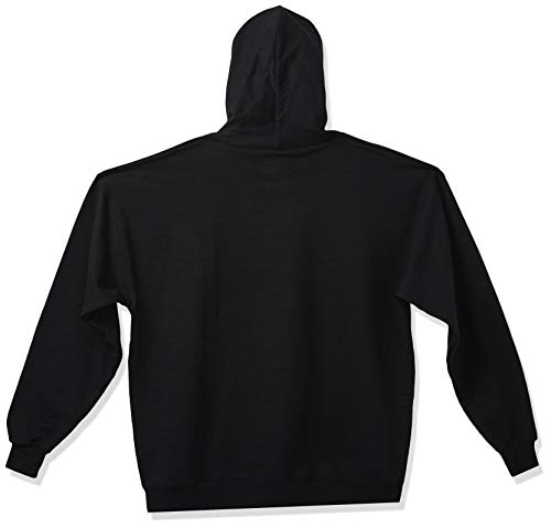 Hanes Men's Big and Tall Pullover EcoSmart Hooded Sweatshirt, Black, 4X Large