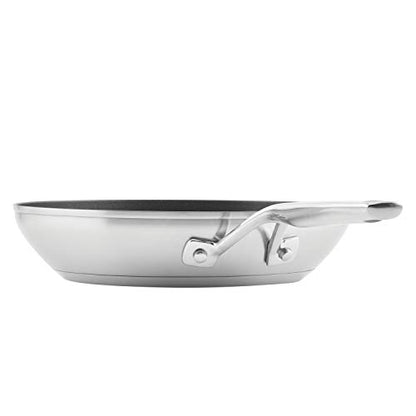 KitchenAid 3-Ply Base Brushed Stainless Steel Nonstick Fry Pan/Skillet, 9.5 Inch