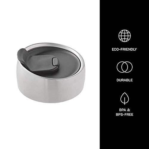 S’well Stainless Steel Commuter Lid - Accessibility On The Go - Convenient Pop Top Cap Allows for Splash-Free Sipping for Water, Coffee, and Tea - Sustainable, BPA Free and Durable