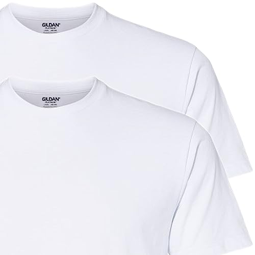 Gildan Men's Crew T-Shirts, Multipack, Style G1100, White (6-Pack), Large