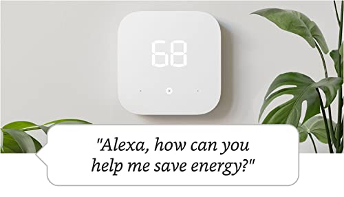 Certified Refurbished Amazon Smart Thermostat – ENERGY STAR certified, DIY install, Works with Alexa – C-wire required