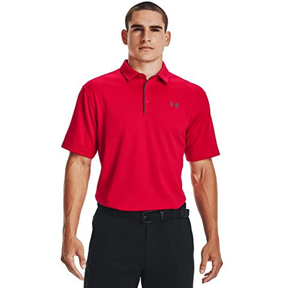 Under Armour Men's Tech Golf Polo , Red (600)/Graphite , XX-Large