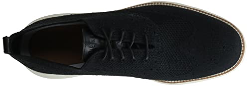 Cole Haan Men's Original Grand Knit Wing TIP II Sneaker, BLACK/IVORY, 10 M US