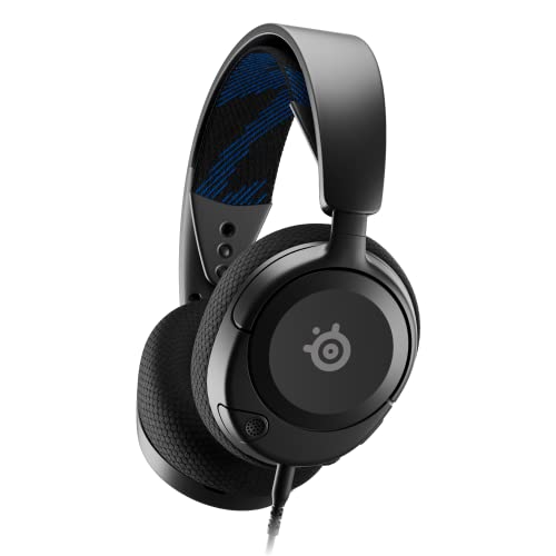 SteelSeries New Arctis Nova 1P Multi-System Gaming wired Headset — Hi-Fi Drivers — 360° Spatial Audio — Comfort Design — Durable — Lightweight—Noise-Cancelling Mic — PS5/PS4, PC, Xbox, Switch - Black