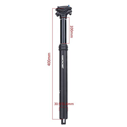 MEROCA Dropper Seatpost Mountain Bike Seatpost Bicycle Wire Control (Black 30.9*375mm External Wiring)
