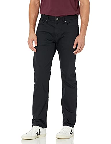 Amazon Essentials Men's Straight-Fit Stretch Jean, Black, 32W x 32L