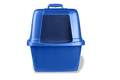 Van Ness Pets Odor Control Extra Large, Giant Enclosed Cat Pan with Odor Door, Hooded, Blue, CP7