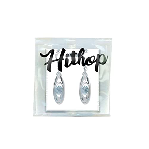 Hithop Fashion Crystal Drop Earring Oval Dangle Earrings