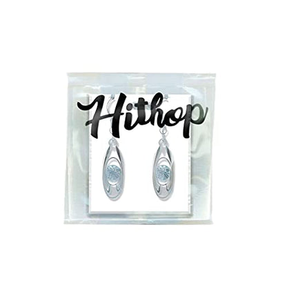 Hithop Fashion Crystal Drop Earring Oval Dangle Earrings