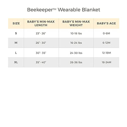 Burt's Bees Baby unisex baby Beekeeper Blanket, 100% Organic Cotton, Swaddle Transition Sleeping Bag wearable blankets, Honey Bee Cloud, Medium US