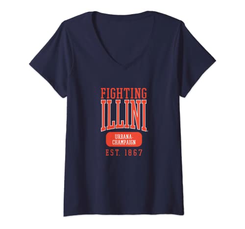 University of Illinois Fighting Illini Founded Date V-Neck T-Shirt