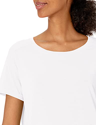 Amazon Essentials Women's Studio Relaxed-Fit Lightweight Crewneck T-Shirt (Available in Plus Size), White, X-Large