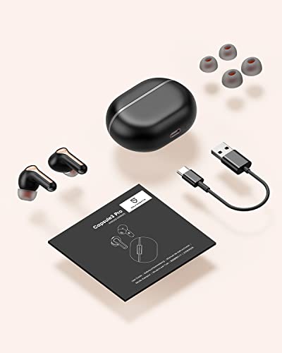 SoundPEATS Capsule3 Pro 43dB Hybrid Active Noise Cancelling Earbuds, Hi-Res Bluetooth 5.3 Earphones with LDAC, 6 Mics for Calls, 52 Hrs, IPX4 Rated, Powerful Sound, App Customize EQ