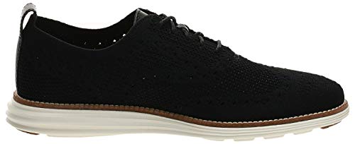 Cole Haan Men's Original Grand Knit Wing TIP II Sneaker, BLACK/IVORY, 10 M US