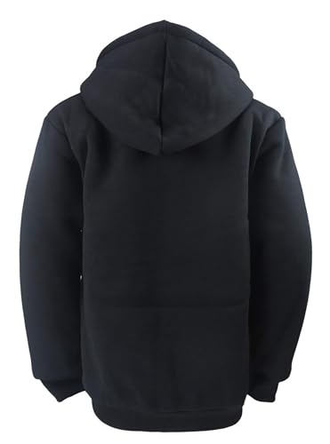 Sweatshirts for Men Zipper Hoodie, Fleece Lining Sweater Jacket Black Large