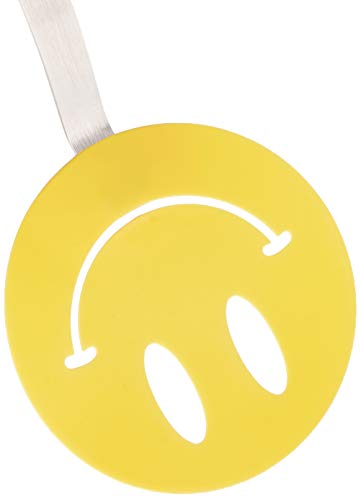 Tovolo Spatulart Smiley Nylon Flex Turner, Spatula Cooking Utensil Co-Molded With Silicone, Sturdy Steel Handle, Safe for Non-Stick Cookware, Face, H x 11.75 x W x 1.25