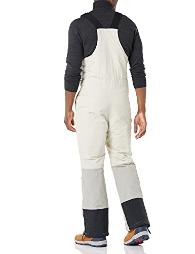 Amazon Essentials Men's Water-Resistant Insulated Snow Bib Overall, Grey Ivory Color Block, Large