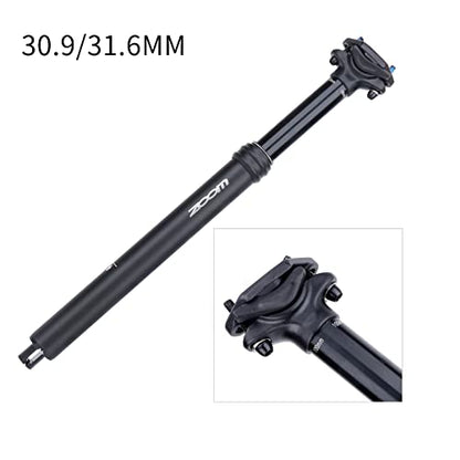 MEROCA Dropper Seatpost Mountain Bike Seatpost Bicycle Wire Control (Black 30.9*375mm External Wiring)