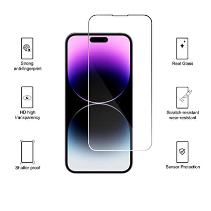 Ailun Glass Screen Protector for iPhone 14 Plus/iPhone 14 Pro Max [6.7 Inch] Display 3 Pack Tempered Glass, Sensor Protection, Dynamic Island Compatible, Case Friendly