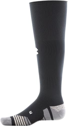 Under Armour Standard Soccer Performance Over-The-Calf Socks, 1-Pair, Black/Graphite/White, Large