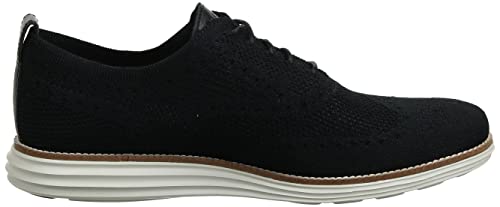 Cole Haan Men's Original Grand Knit Wing TIP II Sneaker, BLACK/IVORY, 10 M US