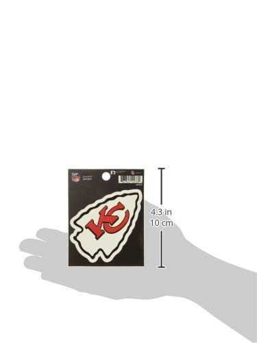 Rico Industries NFL Football Kansas City Chiefs Short Sport Decal 3.75' x 4.75' Die Cut Team Logo Short Sport Decal