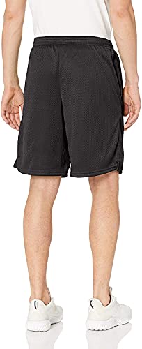 Champion mens 9" Shorts, Mesh Shorts, 9", Mesh Basketball Shorts, Mesh Gym running shorts, Black-407q88, XX-Large US