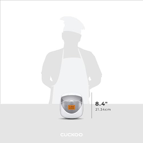 CUCKOO CR-0632F | 6-Cup (Uncooked) Micom Rice Cooker | 9 Menu Options: White Rice, Brown Rice & More, Nonstick Inner Pot, Made in Korea | White/Grey