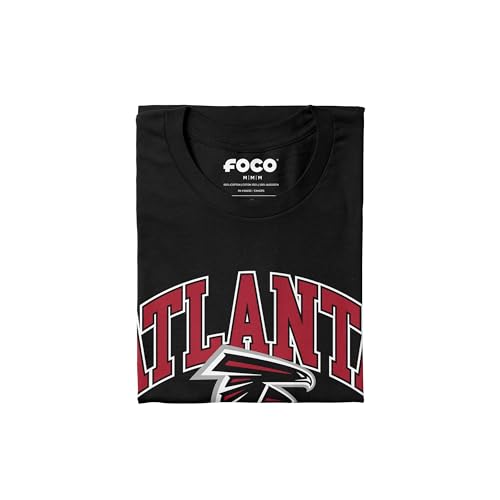 FOCO Atlanta Falcons Arched Wordmark Black T-Shirt - X-Large