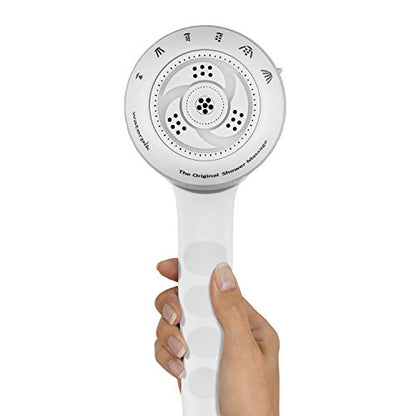 Waterpik Original Massage Shower Head Handheld Spray with 5-Foot Hose, Includes Massaging Sprays and 6 Modes, DIY Easy Installation, 1.8 GPM, White, SM-651E