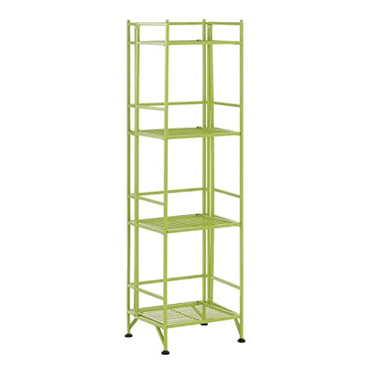 Convenience Concepts Xtra Storage 4-Tier Folding Metal Shelf, Lime